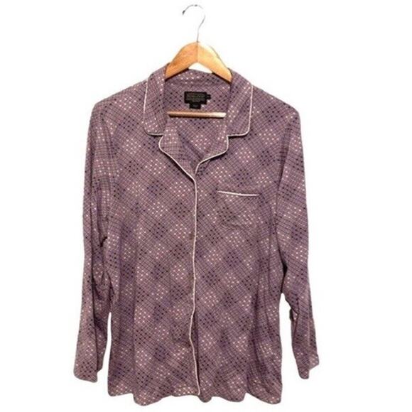 Pendleton Other - Pendleton Lounge Shirt Women Size XL Button Up Purple Long Sleeves EUC